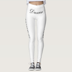 schwarzer Tänzer auf Weiß Leggings