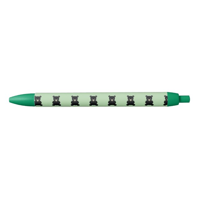 Schwarzer Teddybär Stift (Vorderseite)