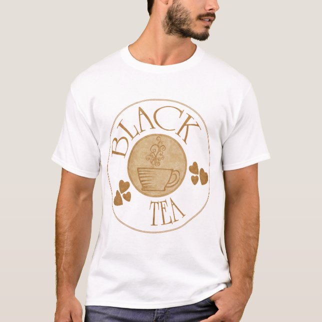 Schwarzer Tee-T - Shirt (Vorderseite)