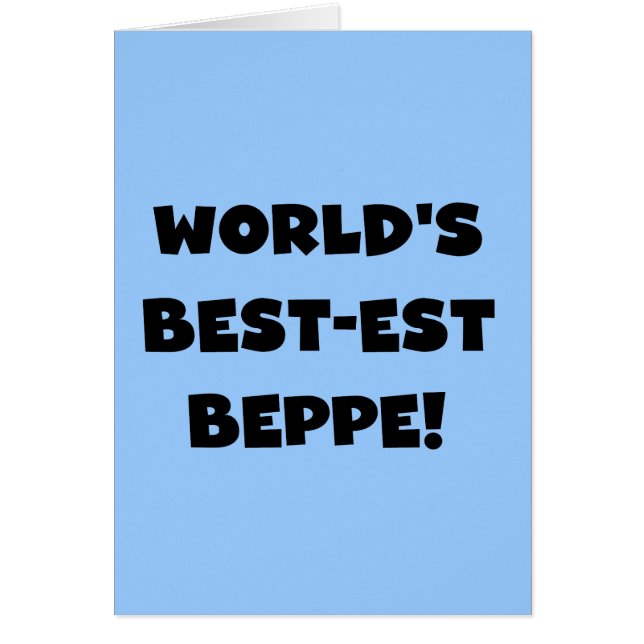 Schwarzer Text Beste Beppe T - Shirt und Geschenke (Vorne)