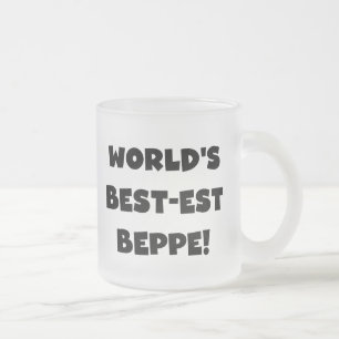 Schwarzer Text Beste Beppe T - Shirt und Geschenke Mattglastasse