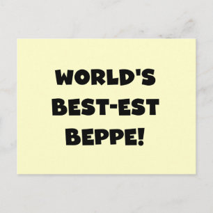 Schwarzer Text Beste Beppe T - Shirt und Geschenke Postkarte