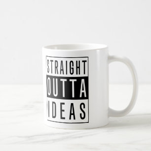 Schwarzer Text Design-Funny Straight Outta Ideen Kaffeetasse