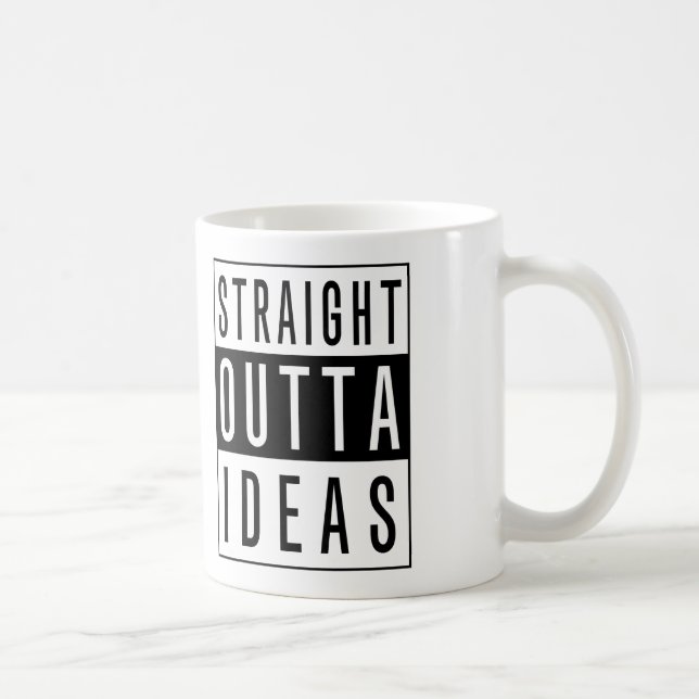 Schwarzer Text Design-Funny Straight Outta Ideen Kaffeetasse (Rechts)