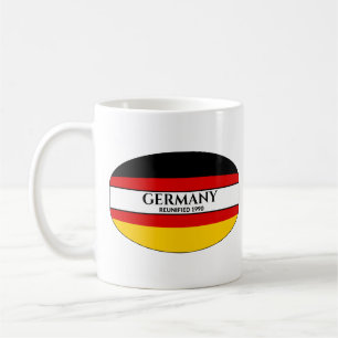 Schwarzer Text Deutschland Wiedervereinigung 1990  Kaffeetasse