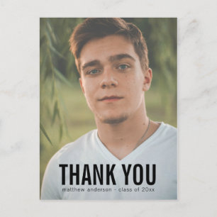 Schwarzer Text Frau Vielen Dank Abschluss Postkart Postkarte