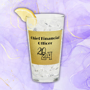 Schwarzer Text in Gold - Monogramm   Glas