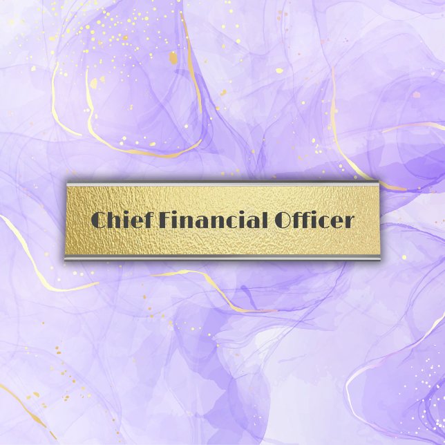 Schwarzer Text in Gold - Monogramm | Schreibtischnamensplakette (Von Creator hochgeladen)