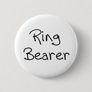 Schwarzer Text-Ring-Träger Button