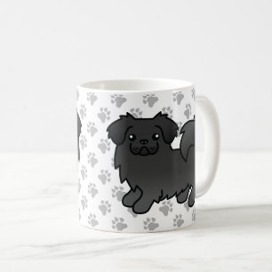 Schwarzer tibetischer Spanier Niedlicher Cartoon D Kaffeetasse