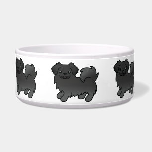 Schwarzer tibetischer Spanischer Cartoon Dog Napf