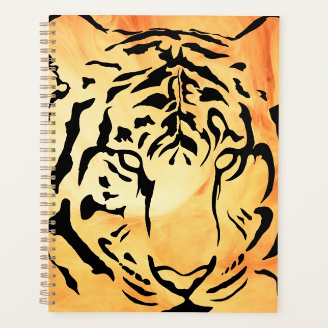 Schwarzer Tiger auf fiery Orange Planer (Vorderseite)