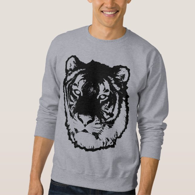 Schwarzer Tiger Sweatshirt (Vorderseite)