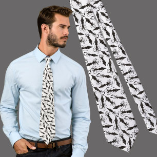 Schwarzer Tintenfisch Muster Krawatte