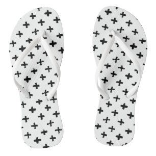 Schwarzer Tintenkreuz Flip Flops