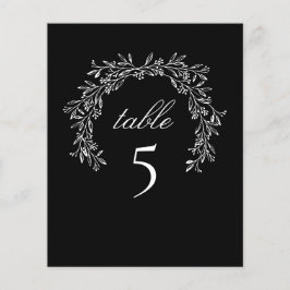 Schwarzer Tisch Luxus Botanischer Kranz