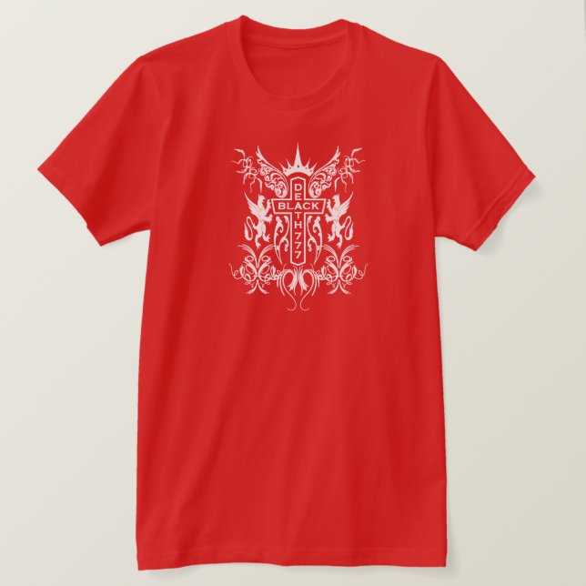 Schwarzer Tod 777 - Kreuz T-Shirt (Design vorne)