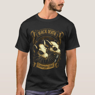 Schwarzer Tod Europäische Tour Geschichte Goth T-Shirt