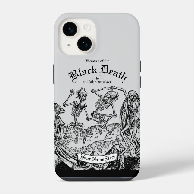 Schwarzer Tod iPhone Hülle (Rückseite)