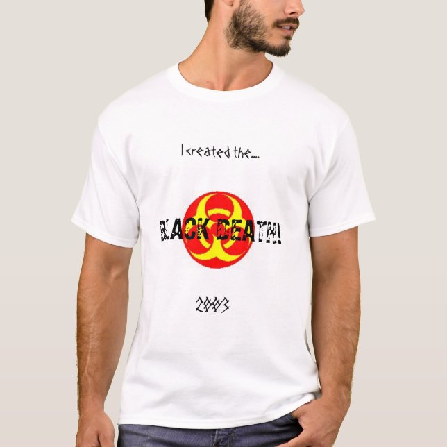 Schwarzer Tod/rosa Pest T-Shirt (Vorderseite)