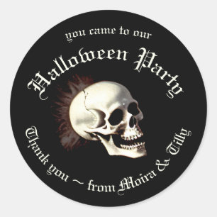 Schwarzer Tod tanzende Skelette Halloween Runder Aufkleber