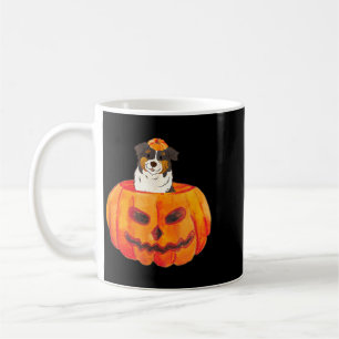 Schwarzer Tri Color Aussie Hund Frohes Halloween K Kaffeetasse