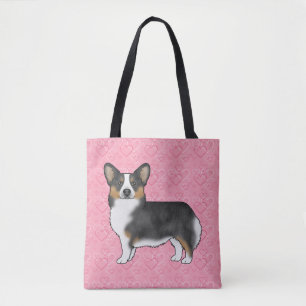 Schwarzer Tri Pembroke Welsh Corgi Liebesherzen Ro