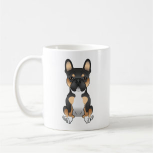 Schwarzer Tricolor Französische Bulldogge / süßer  Kaffeetasse