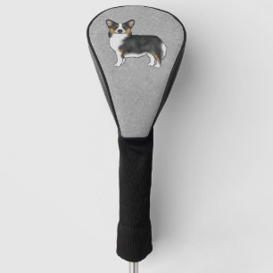 Schwarzer Tricolor Pembroke Welsh Corgi Cartoon Hu Golf Headcover