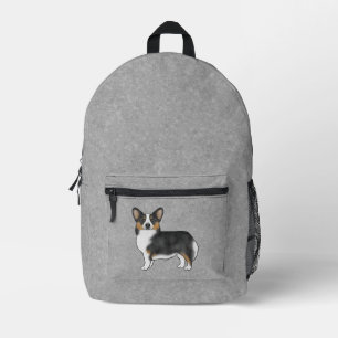 Schwarzer Tricolor Pembroke Welsh Corgi Süßer Hund Bedruckter Rucksack