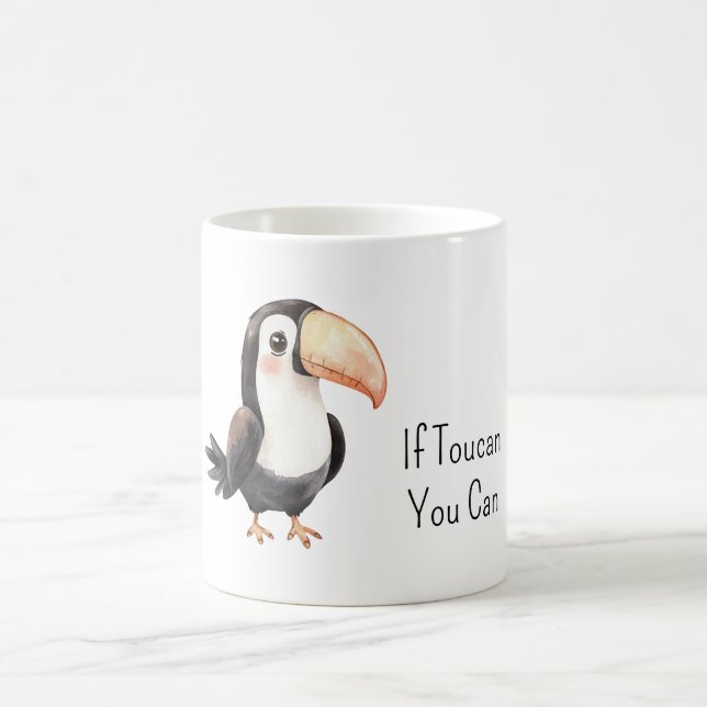 Schwarzer Tukan Vogel   Kaffeetasse (Mittel)