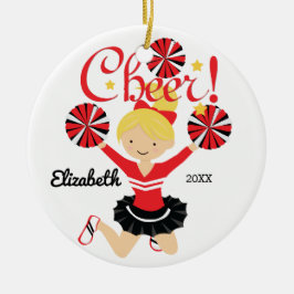 Schwarzer u. roter Beifall-blonde Keramik Ornament