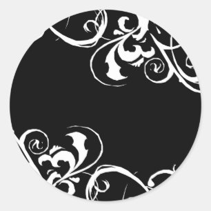 Schwarzer u. weißer Aufkleber