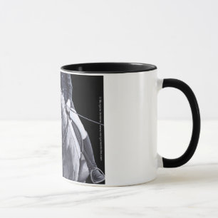 Schwarzer u. weißer Duodressage-PferdeTasse Stein Tasse