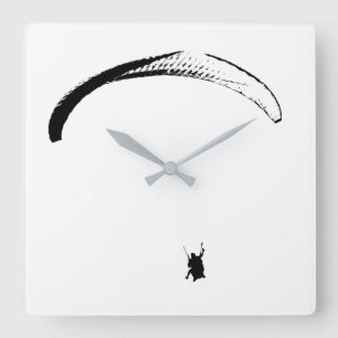 Schwarzer u. weißer Fallschirm - Uhr