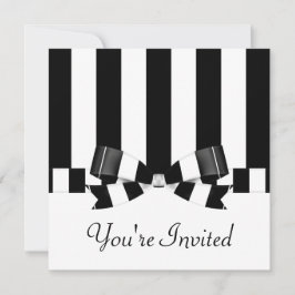 Schwarzer u. weißer gestreifter einladung