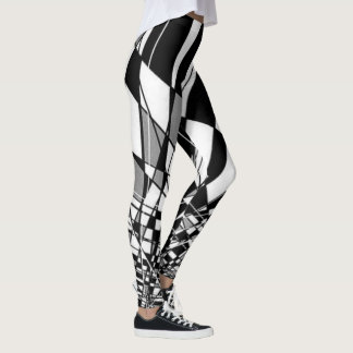 Schwarzer u. weißer Harlekin Leggings
