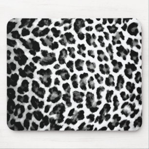Schwarzer u. weißer Leopard-Druck Mousepad