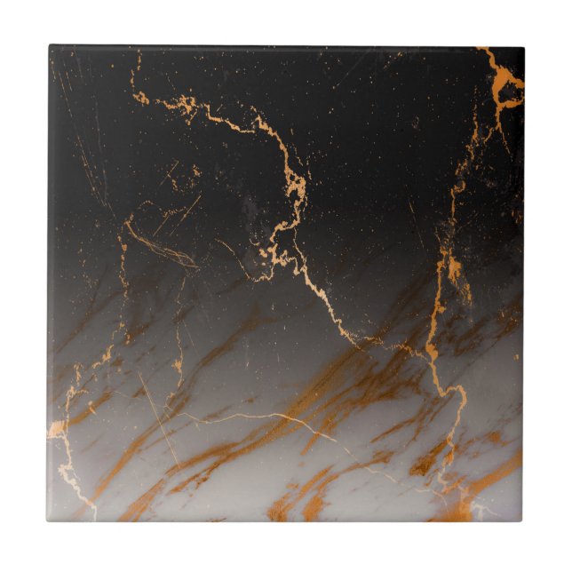 Schwarzer u. weißer Marmor Fliese (Vorderseite)