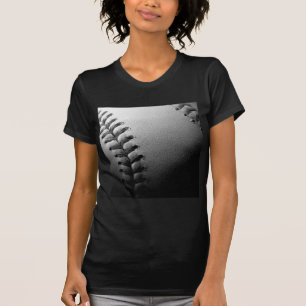 Schwarzer u. weißer Nahaufnahme-Baseball T-Shirt
