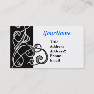 Schwarzer u. weißer Strudel Visitenkarte