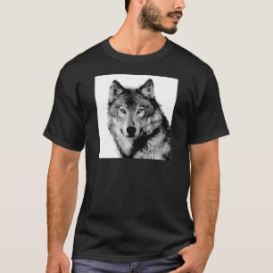Schwarzer u. weißer Wolf T-Shirt