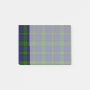 Schwarzer Uhr-oder Clan-CampbellTartan Post-it Klebezettel