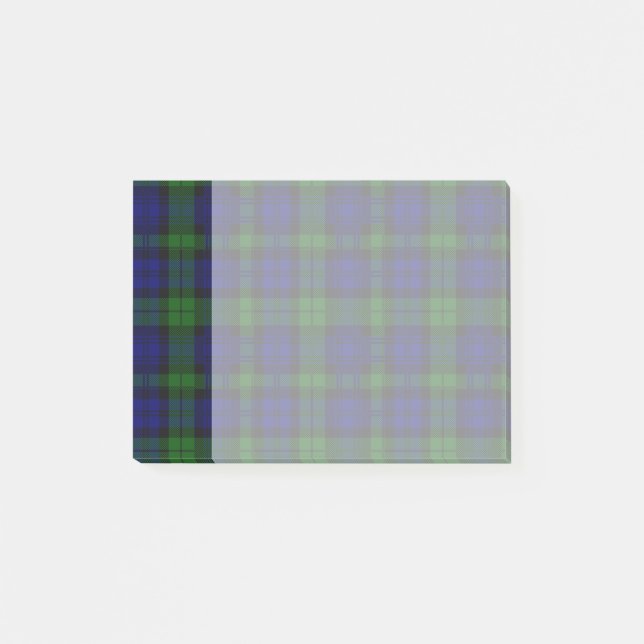 Schwarzer Uhr-oder Clan-CampbellTartan Post-it Klebezettel (Vorderseite)