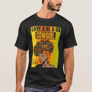 Schwarzer Unabhängigkeitstag County Girl Liebe ei T-Shirt