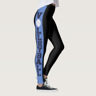 Schwarzer und blauer Streifen mit dunkelblauem Leggings
