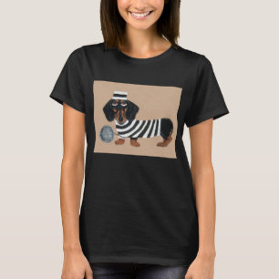 Schwarzer und Brauner Dachshund Leckerli Dieb Knas T-Shirt