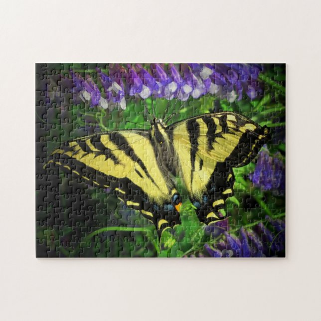 Schwarzer und gelber Schmetterling Puzzle (Horizontal)