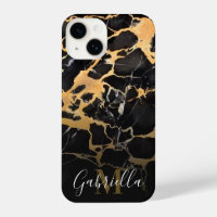 Schwarzer und goldener Marmor