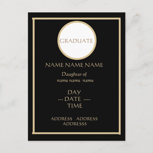 SCHWARZER UND GOLLER ABSCHLUSS POSTKARTE (Vorderseite)